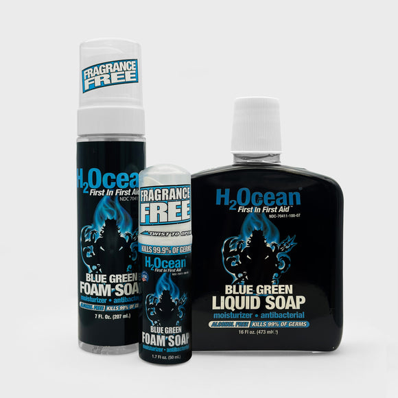 H2Ocean Blue Green Foam Soap 皮膚消毒清潔泡沫