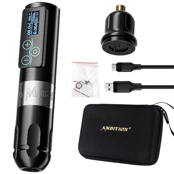 Ambition Wireless Tattoo Pen Machine 無線紋身機 (Free Shipping 免費送貨)